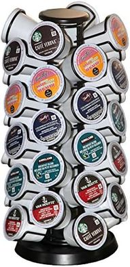 Black 40-Pod K-Cup Carousel Organizer Stand
