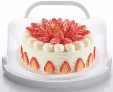 10-Inch Round Cake Carrier with Lid and Handles
