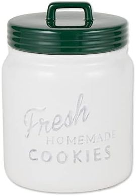 DII Dark Green Ceramic Cookie Jar
