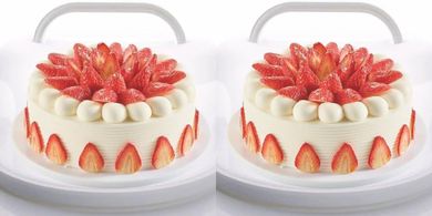 10-Inch Round Cake Carrier with Lid and Handles
