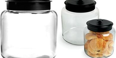 Montana 1.5-Gallon Glass Jar with Black Metal Lid
