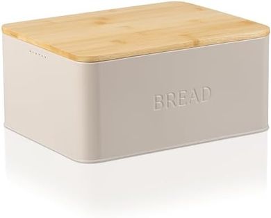 Zicoto Bread Box: Spacious storage, fresh-keeping cutting board lid.
