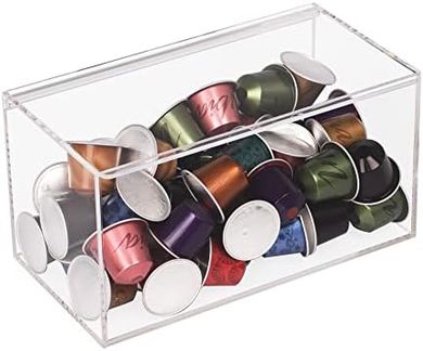 Acrylic Coffee Pod & Capsule Organizer with Lid
