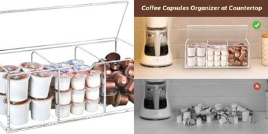 Clear Acrylic Coffee Pod Holder for 24 Nespresso K-Cups
