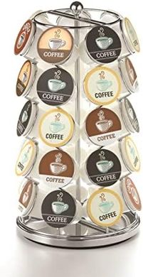 Rotating Chrome K-Cup Carousel Organizer (holds 35 cups)
