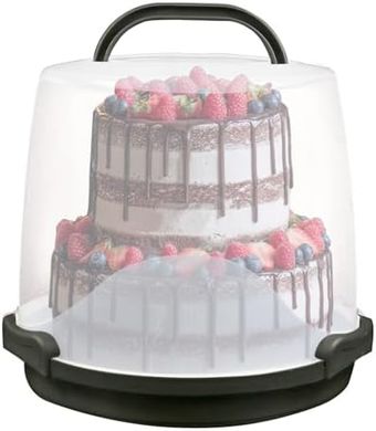 3-Tier Portable Cupcake Carrier (24 Cupcakes, Black)
