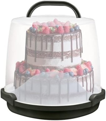 3-Tier Portable Cupcake Carrier (24 Cupcakes, Black)