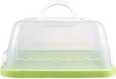 Portable Green Square Cake & Cupcake Carrier
