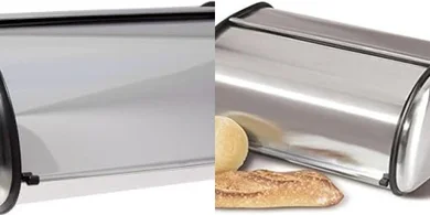 HOME IT Stainless Steel Bread Box: 16.5x10x8" storage