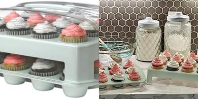 Green Two-Tier Cupcake Carrier (24 Cupcakes)
