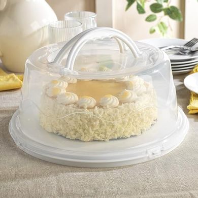 MosJos Round Cake Carrier: BPA-free, 10", dishwasher-safe.
