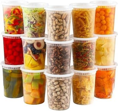 AOZITA 32 oz Airtight Food Containers: Freezer, Dishwasher, Microwave Safe