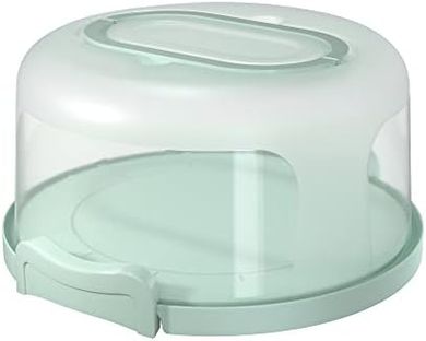 Portable 10-inch Cake & Pie Carrier with 5-Section Tray (Green)
