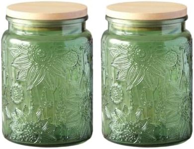 Vintage Glass Storage Jars (2-Pack, 23.7 fl oz)
