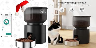 Smart WiFi Cat Feeder: 10 Meals, 3L Capacity, Easy Clean
