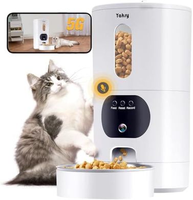 Yakry Smart Pet Feeder: 1080p HD Camera, 2-Way Audio, App Control
