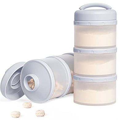 Portable Stackable Milk Powder Dispenser (2-pack, Grey)
