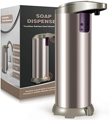 Touchless Stainless Steel Soap Dispenser: Adjustable, Easy Refill
