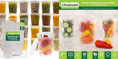 Freshware 24-Piece Leakproof Food Storage Containers
