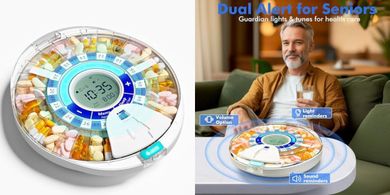 Smart Automatic Pill Dispenser with Alarm & 28-Day Supply
