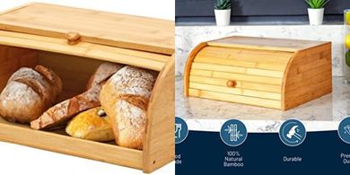 Royal House Bamboo Roll-Top Bread Box
