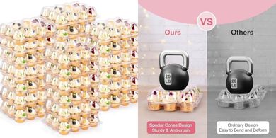 Stackable Clear Plastic Cupcake Carriers (144 Cupcakes)
