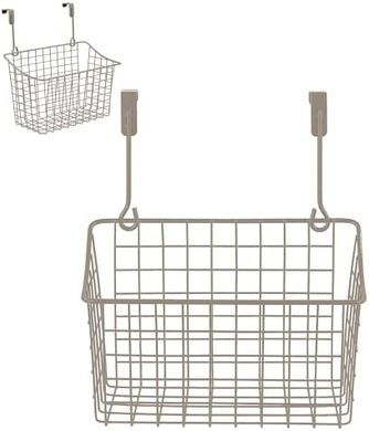 Industrial Gray Grid Hanging Basket: Kitchen & Bath Organizer
