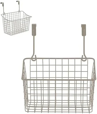 Industrial Gray Wire Hanging Basket Organizer for Kitchen & Bath