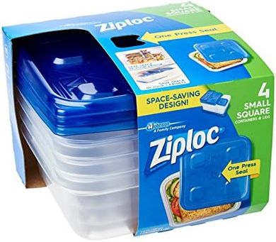 Ziploc Small Square Food Containers (4-pack)
