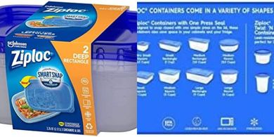 Ziploc Large Rectangular Containers (4-pack, 9-cup)
