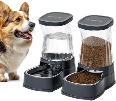 Automatic Gravity Water & Food Dispenser for Pets (Large Capacity, BPA Free)
