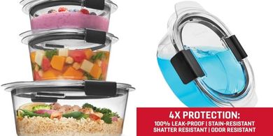 Rubbermaid Brilliance Leakproof Food Storage: 3-Piece Round Set
