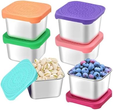Stackable Stainless Steel Snack Containers for Kids
