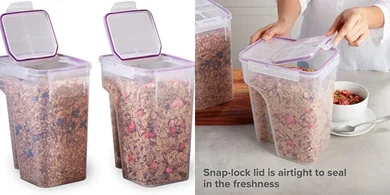 Snapware Airtight Cereal & Food Dispensers (22.8 Cup, 2-Pack)