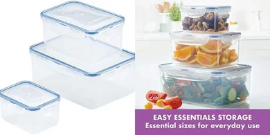 LocknLock Easy Essentials: 6 BPA-Free Clear Food Containers
