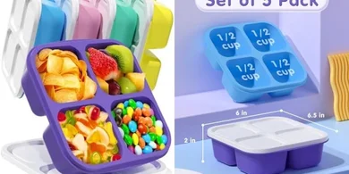 Reusable 5-Compartment Bento Boxes (5 Colors)
