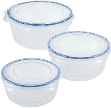LocknLock Easy Essentials: 6 Stackable, BPA-Free Clear Containers