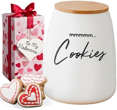 Airtight Ceramic Cookie Jar: Cute, Decorative Kitchen Storage