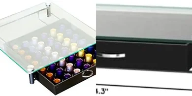 Nespresso OriginalLine 42-Capsule Tempered Glass Coffee Pod Drawer