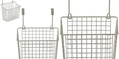 Spectrum Over-Cabinet Hanging Basket (Large, Satin Nickel) for Storage

