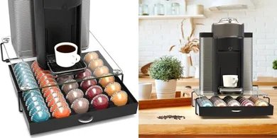 DecoBrothers Crystal Glass Vertuo/Nespresso Pod Drawer (30/60 Capsules)