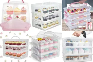 3-Tier Cupcake Carrier: Transport 5 Dozen Cupcakes with Ease
