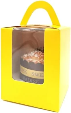 8-Pack Disposable Clear Window Cupcake Boxes
