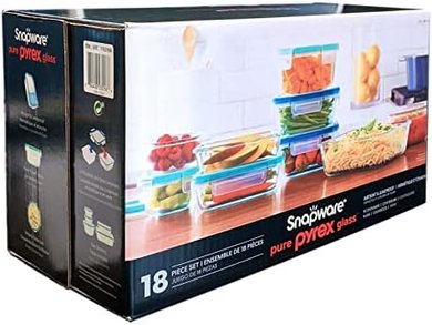 Snapware Pyrex Glass Food Storage Set (18 pieces)
