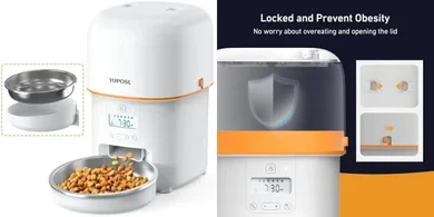 Automatic Cat & Small Dog Feeder: 180-Day Battery, 6 Meals/Day