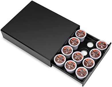 Metal Coffee Capsule Drawer (20 Pods) for K-Cup, Nespresso, Dolce Gusto